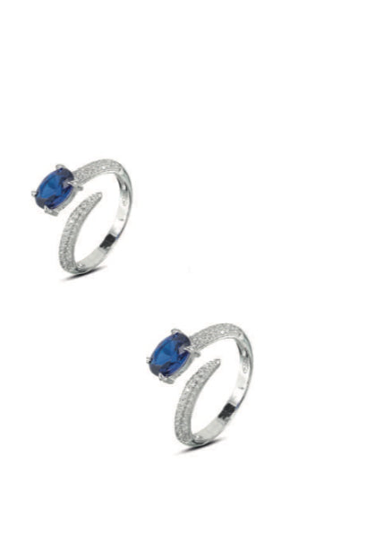 ANELLO ARGENTO PIETRA BLU