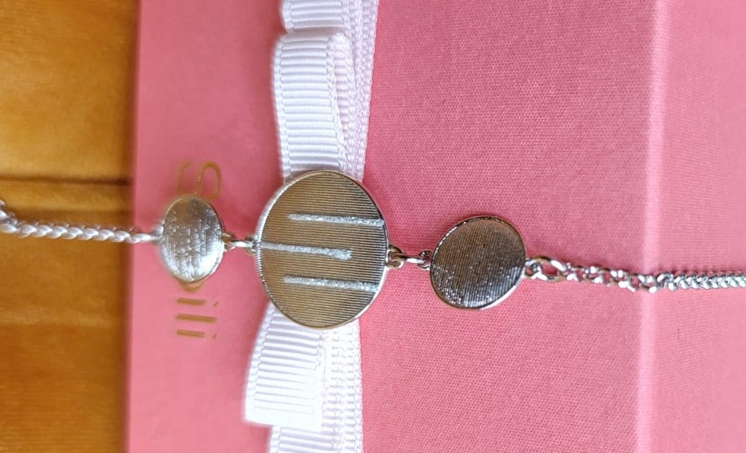 BRACCIALE DONNA CON PIASTRE SATINATE