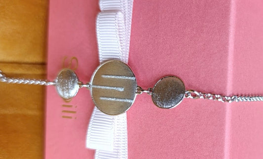 BRACCIALE DONNA CON PIASTRE SATINATE