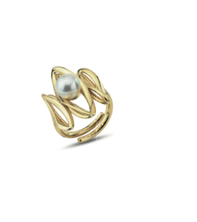 ANELLO PERLA PLACCATO ORO