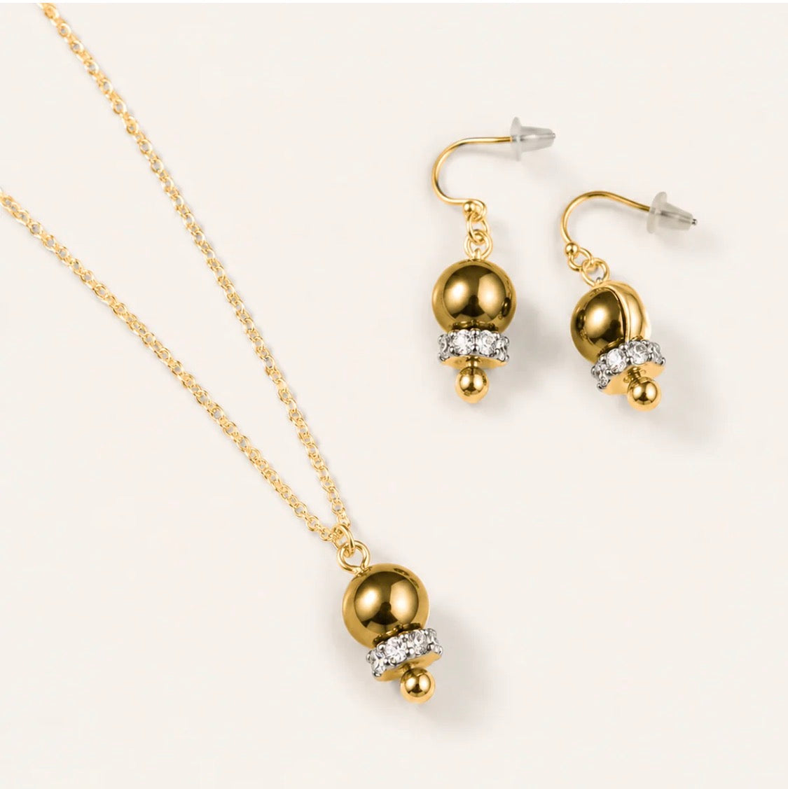 PARURE BELL ACCIAIO DORATO