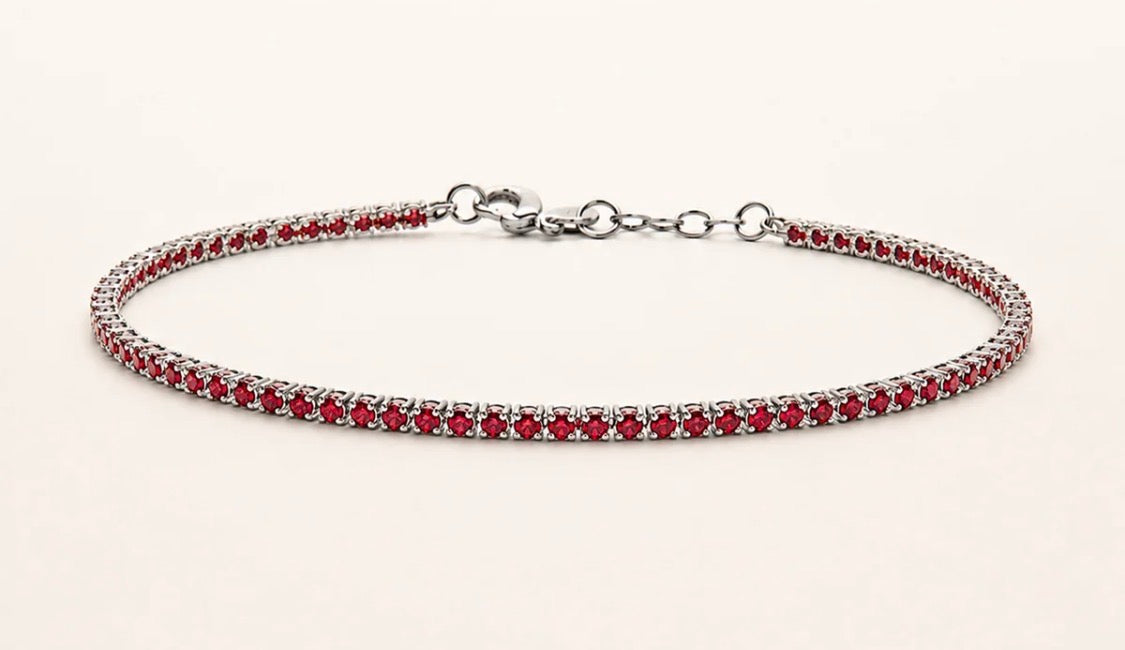BRACCIALE TENNIS ROSSO