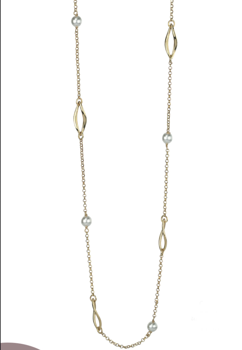 COLLANA CHANEL PERLE PLACCATA ORO