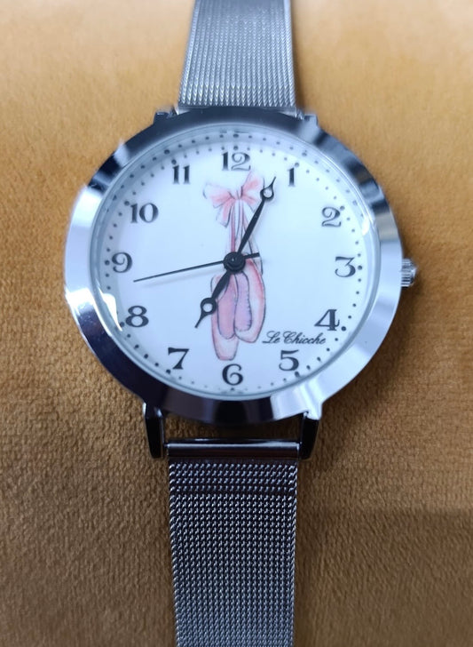 OROLOGIO SCARPETTA BALLERINA DONNA ACCIAIO