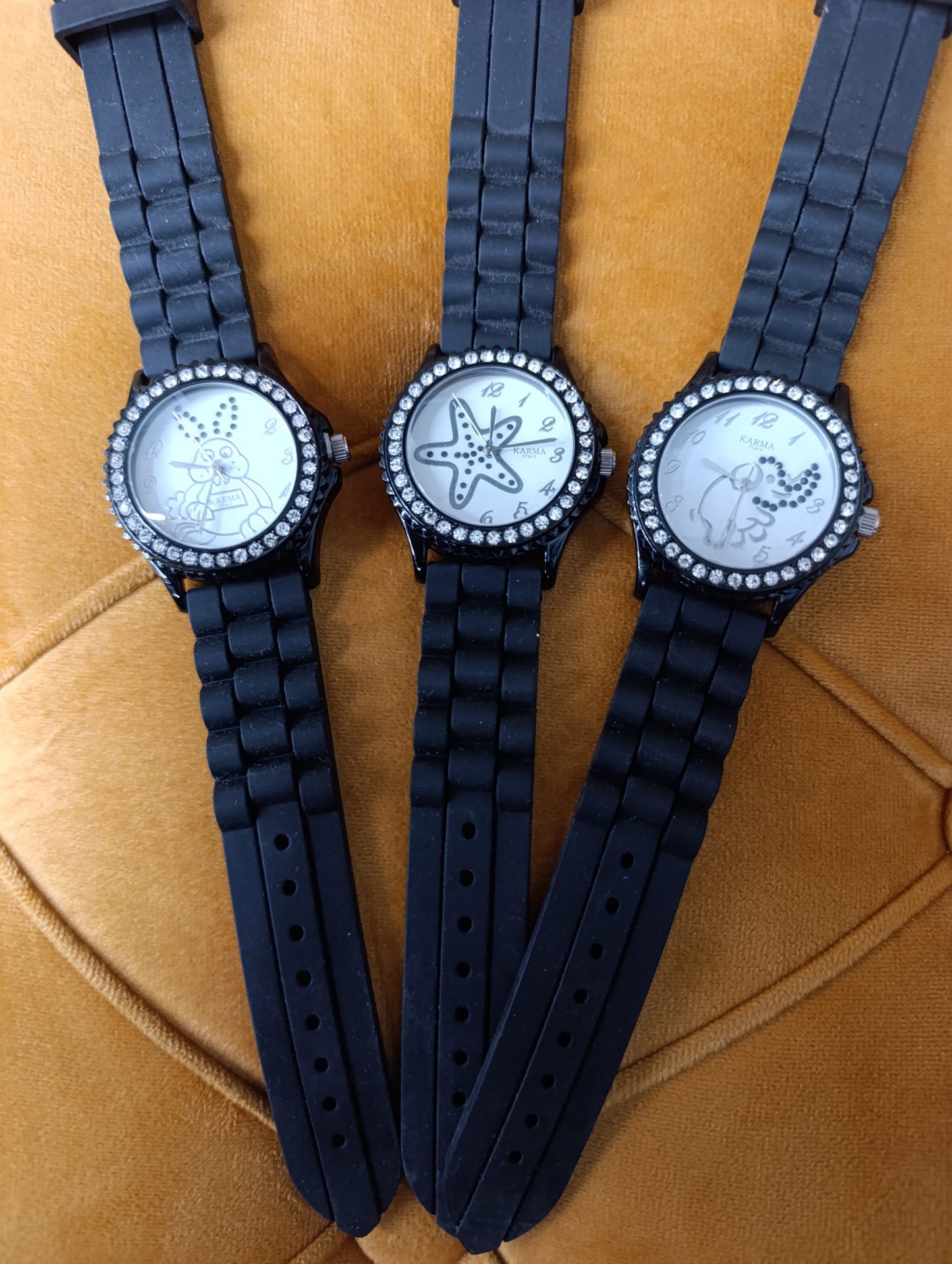 OROLOGI CAUCCIU STELLA - ELEFANTE - CONIGLIO KARMA