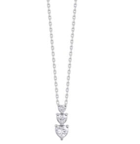 COLLANA CUORI BIANCHI A SCALARE