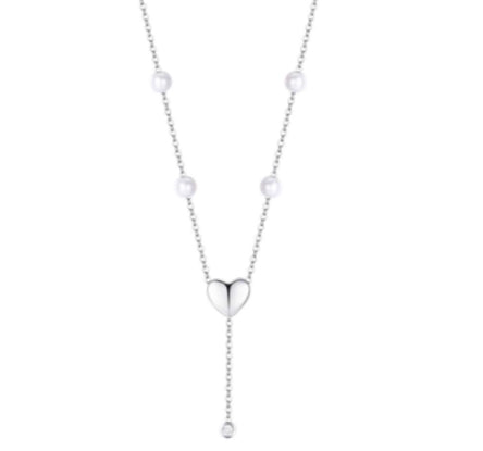 COLLANA CUORE CON PERLE