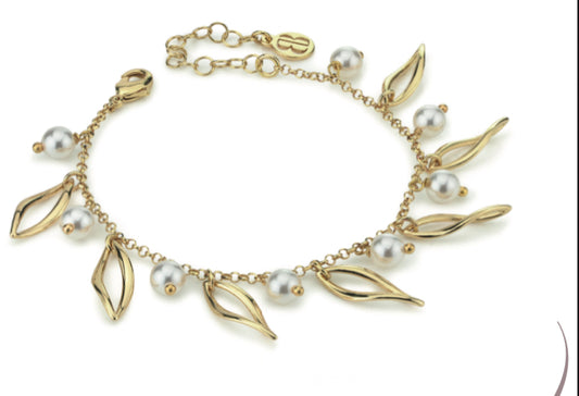 BRACCIALE PERLE PLACCATO IN ORO