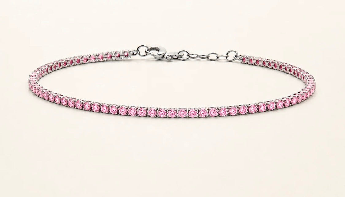 BRACCIALE TENNIS ROSA