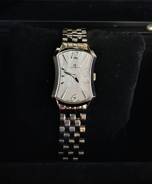 OROLOGIO DONNA RETTANGOLARE LORENZ MADRE PERLA