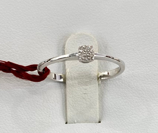 ANELLO ORO BIANCO SOLITARIO CON DIAMANTI