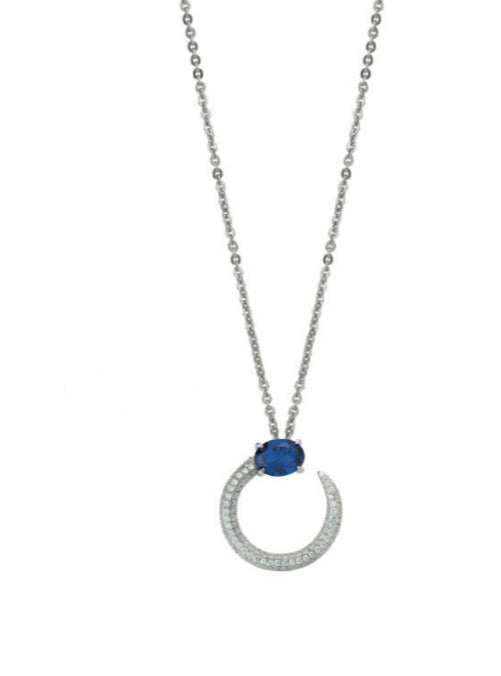COLLANA ARGENTO PIETRE BLU