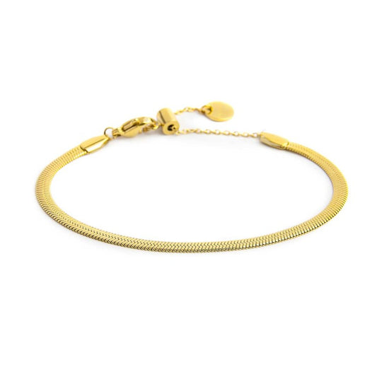 BRACCIALE CATENA SNAKE GIALLA